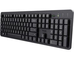 Trust Ody II - Draadloos Toetsenbord - Stille Toetsen - Full-size Numpad - Morsbestendig - QWERTY US - Zwart