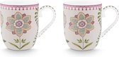 Pip Studio Mug Small Lily&Lotus Off White 145ml - beker set van 2 145 ml Lily & Lotus Off White