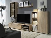 TV meubel - Wandmeubel - Dino - 4 elementen - 250 cm - laagste prijs - sonoma kleur