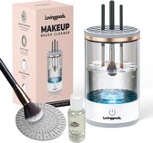 Lovinggoods® 3 in 1 Automatische Make up Kwastenreiniger en droger – Make up remover - Inclusief 50ml Reinigingsvloeistof – Wit