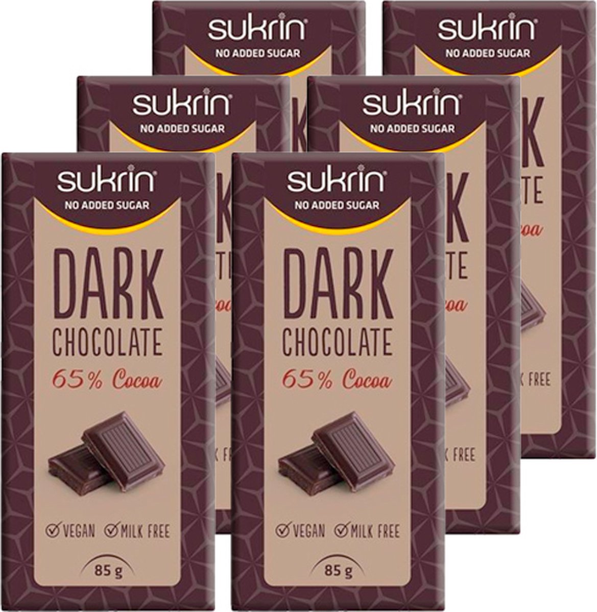 Goedkoopste Sukrin | Pure Chocolade | 6 Stuks | 6 x 85 gram