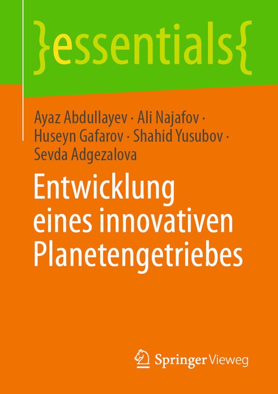 essentials- Entwicklung eines innovativen Planetengetriebes - cover