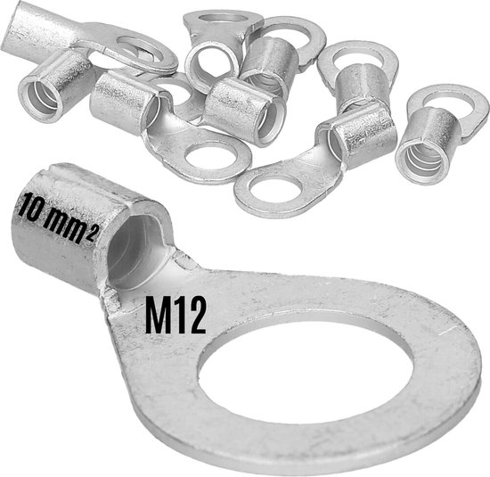 Kalitec Q16-5 Knijpkabelschoenen – 10 Stuks, 16 Mm², M5, Niet-geïsoleerd, Elektrolytkoper, Geschikt Voor Fijndraadse Geleiders, Volgens DIN 46234
