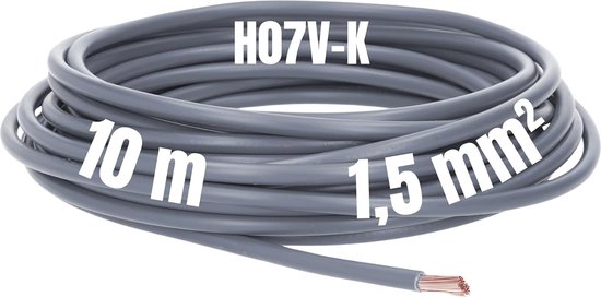 Cable 3g10mm2 Lapp 4520016 H07V-K 16,0 Mm² - Noir - Câble De Câblage Flexible - Fil Unique En PVC - Toron 16 Mm² - Câblage Cable 16mm2