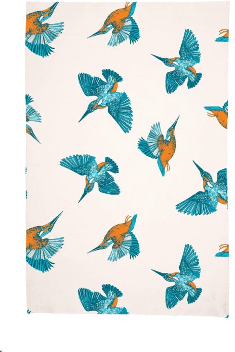 Cherith Harrison Theedoek Kingfisher - Made in the UK