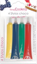 ScrapCooking - Choco Tubes - Rood/Blauw/Geel/Groen - Set/4