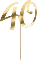 Partydeco - Cake Topper gold - 40 jaar