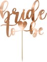 PartyDeco - Cake Topper - Bride To Be - Rose Goud