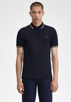 Fred Perry Twin Tipped Polo Navy / Snow White / Shaded Stone