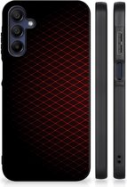 Backcase TPU Siliconen Hoesje Geschikt voor Samsung Galaxy A15 GSM Hoesje met Zwarte rand Geruit Rood