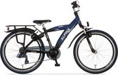 Alpina Yabber Vélo pour garçons - 24 pouces - Jet de jais métallisé / Blue sportif - 7 vitesses - Vélo de cross/VTT - Blauw