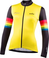 Nalini - Dames - Fietsshirt - Lange Mouwen - Wielrenshirt - Geel - STRIPES LADY JERSEY - L