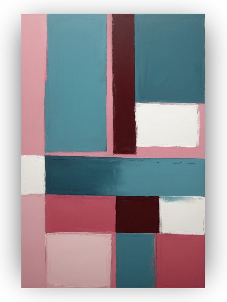 Abstracte vlakken poster - Abstract poster - Poster minimalisme ...