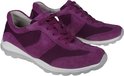 Paar paarse Gabor dames sneakers met veters en mesh details. Grijze zolen.