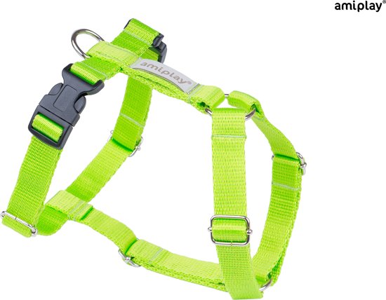 Amiplay Harnas verstelbaar guard Samba groen maat-S / 17-27x26-35x1,5cm