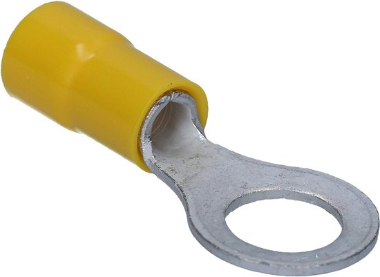 10 stuks Cembre GF-M8 ringkabelschoenen geïsoleerd M8 geel 4-6 mm² I industriële kwaliteit