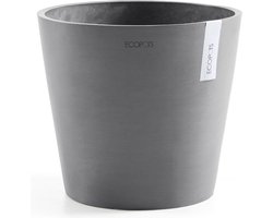 Ecopots Amsterdam 25 - Grey - Ø25 x H22 cm - Ronde grijze bloempot