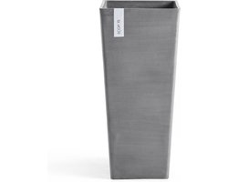 Ecopots Rotterdam High 70 - Grey - 32,7 x H70,5 cm - Vierkante grijze bloempot / plantenbak