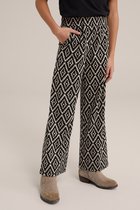 WE Fashion Meisjes straight leg broek met dessin