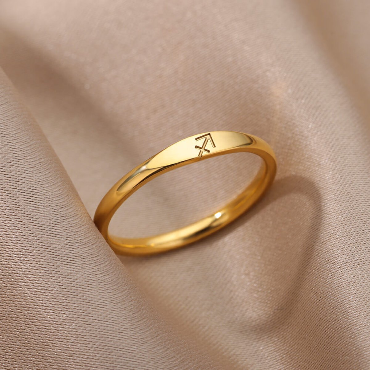 Sterrenbeeld ring - Horoscoop ring - Boogschutter - Zegelring stijl