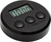 5Five Minuteur de cuisine/minuterie numérique dans le sens des aiguilles d'une Digital - noir - plastique - D8 cm - compte des minutes