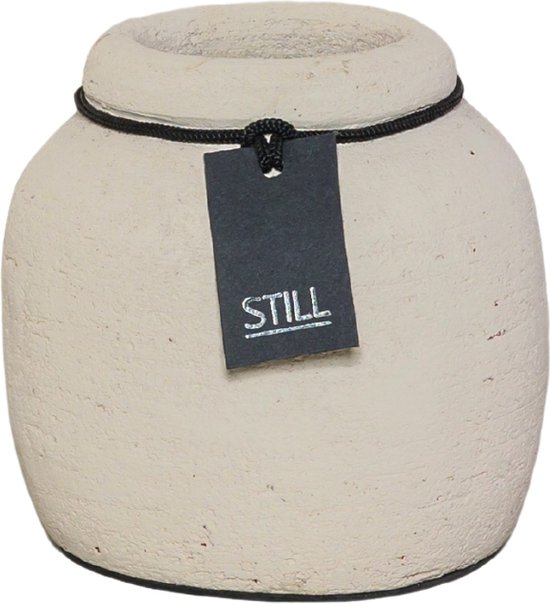 STILL - Petit Vase - Pot - Faïence - Beige - 12x12 cm