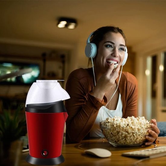 Popcorn machine Hete Lucht - Popcorn Maker met Verwijderbare Popcorn Kom Geen Vet of Olie