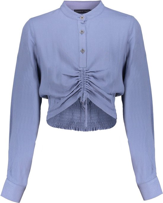 Meisjes blouse - Manouk - Dusty blauw