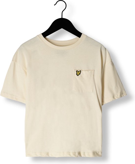 Lyle & Scott Pocket Tee Tops & T-shirts Meisjes - Shirt - Beige - Maat 170/176