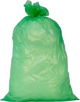 Afvalzakken 70 liter groen - 58x100cm T23 HDPE - Doos 500 stuks