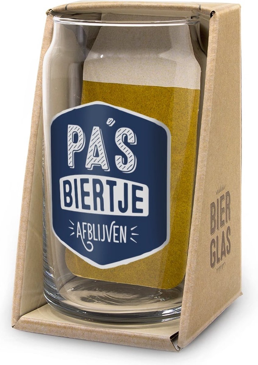 Vaderdag - Bierglas - Pa's Biertje - In cadeauverpakking