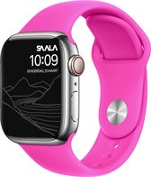 Saala® Siliconen bandje geschikt voor Apple Watch 42/44/45mm series 3 4 5 6 7 SE neonroze