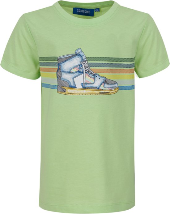 Someone - T-shirt - Lime - Maat 140