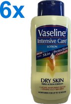 Vaseline - Lotion de soins intensifs - PEAU SÈCHE - Complexe de Protection de la peau - Lotion pour le corps - 6x 400 ml - Pack économique