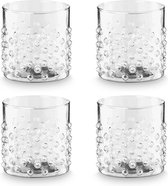 vtwonen Waterglazen Dots - Glazen - Set van 4 Drinkglazen - Servies - 300 ml