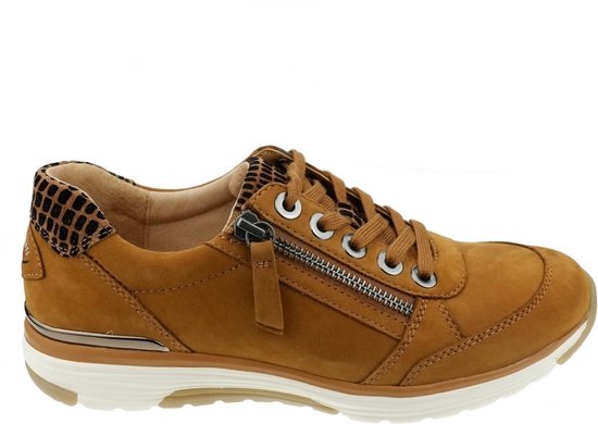 Gabor rollingsoft sensitive 76.973.32 - dames rollende wandelsneaker - bruin - maat 40.5 (EU) 7 (UK)