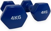 Padisport - Dumbells 4 Kg - Halter - Gewichten Set Halters - Gewichten 4 Kg - Blauw - Gewichten - Dumbells - Halters - Gewichtjes 4 Kg