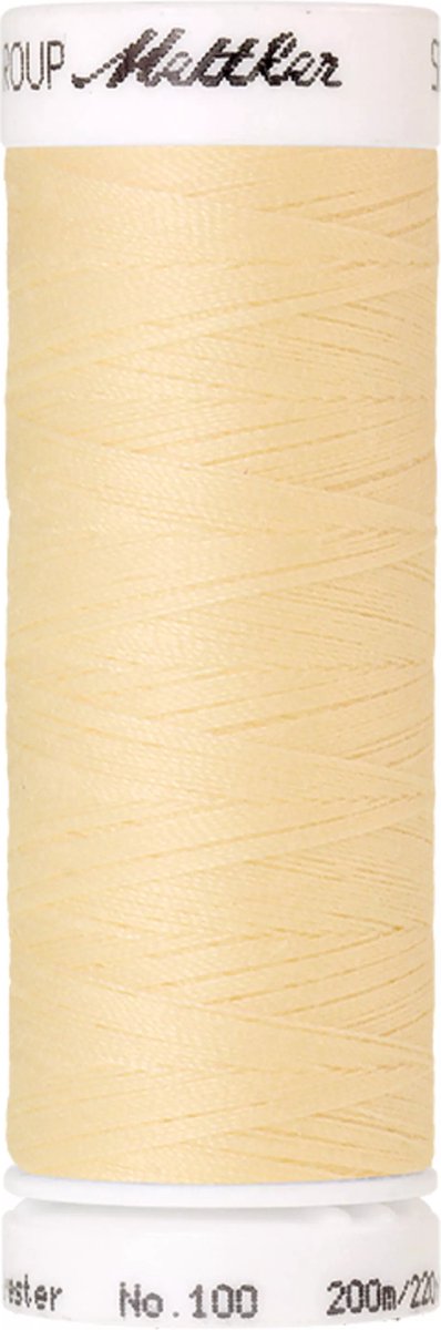 Amann Mettler Seralon Naaigaren – Vanilla (0129) – 200 m – No. 100 – 100% Polyester – Per Stuk