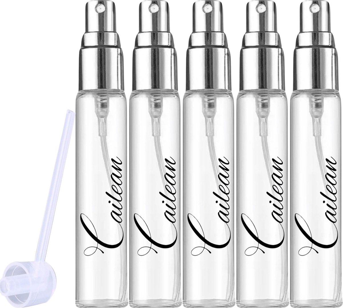 Goedkoopste Cailean - Navulbare Parfum Flesjes - 5 Stuks Opzetstukje - 10 Ml - Zilver - Metalen Verstuiver - Glazen Parfum Flesje - Navulbaar - Spray Flesje - Leeg - Reisflesje - Mini lege Parfum verstuiver - Pocket Size