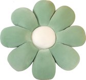 IL BAMBINI - Bloem kussen groen - Bloemvormig kussen - Aesthetic kussen met bloem vorm - Kussen Bloemen - Flower Power - X-Large - 70 x 70 cm