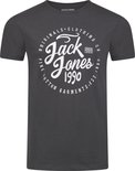 Donkergrijs Jack & Jones T-shirt met ronde witte opdruk 'Jack Jones 1990'