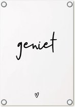 Zoedt tuinposter - met tekst Geniet - wit - 60x80cm
