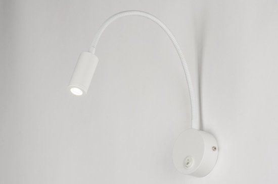 Lumidora Wandlamp 72127 - Voor binnen - ANNA - Ingebouwd LED - 1.0 Watt - 100 Lumen - 2700 Kelvin - Wit - Metaal