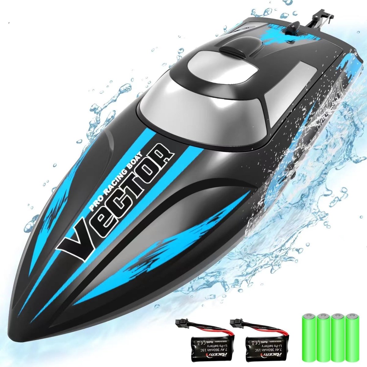 RC Boot Met LED Verlichting En Camera - Bestuurbare RC Boot Met Afstandsbediening En App Controle Speedboot Speelgoed Voor Kinderen Geschikt Voor Zeeen Zwembaden En Meren Perfecte Cadeau Voor Kinderen
