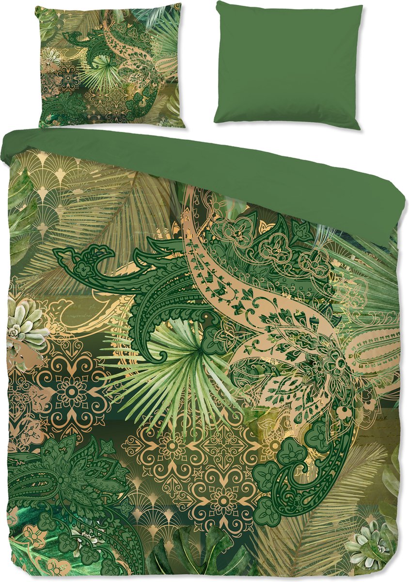 Pure dekbedovertrek oosterse/ arabische print - Lits jumeaux 240x200/220 cm - Groen - Microvezel Green