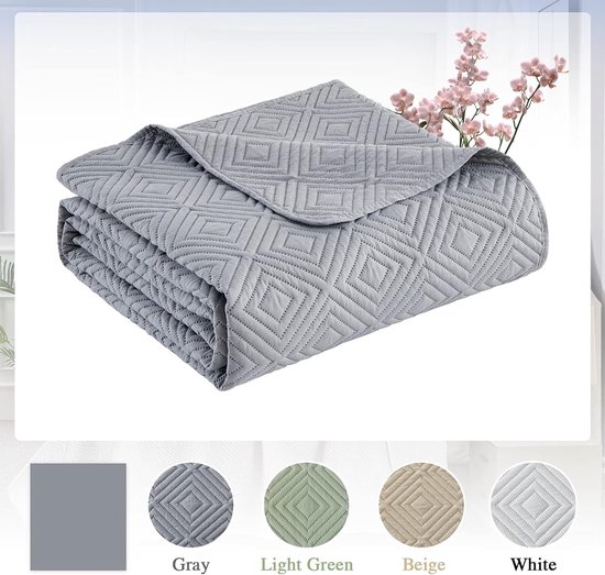 ACESOME Effen kleur bedlopers, gebreide bedsjaal, luxe deken beddengoed