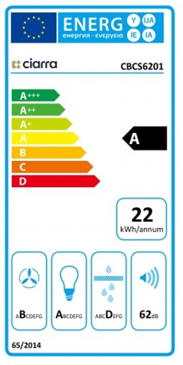 CIARRA CBCS6201 60cm Afzuigkap Aluminium Vetfilter Wandmontage,Afvoerlucht/Circulatielucht Afzuigkappen,Onderbouw Afzuigkap,Led-Verlichting Roestvrij Staal Wandafzuigkap