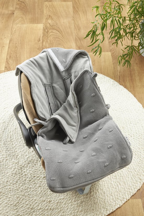 Meyco Baby Knots voetenzak - grey - 40x82cm van Meyco — afbeelding 5
