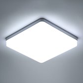 Delaveek-Vierkante LED Plafondlamp - 36W 4050LM-IP44- 6500K koel wit-23 CM - Voor badkamer, woonkamer, keuken