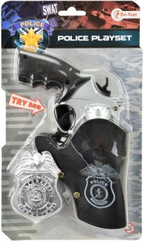 Toi-toys Politie Pistool Met Holster En Badge 20,5 Cm | bol.com